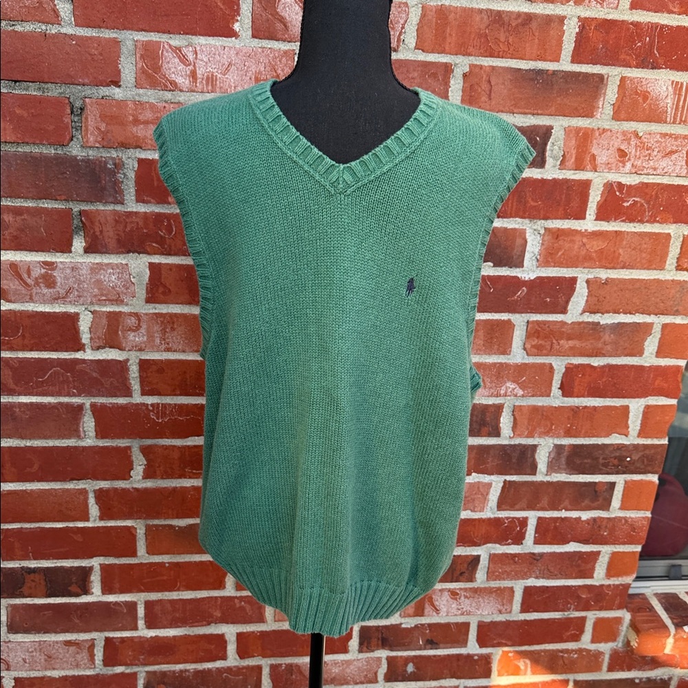 Polo Ralph Lauren Green V-Neck Sweater Vest
